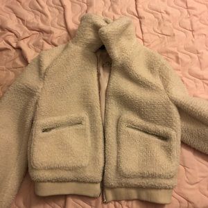 Forever 21 Cropped Teddy Jacket
